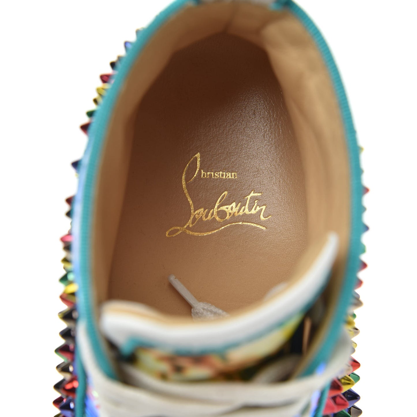 Suede Nappa Louis Pik Pik Orlato Flat Spikes Sneakers 37.5 Multicolor
