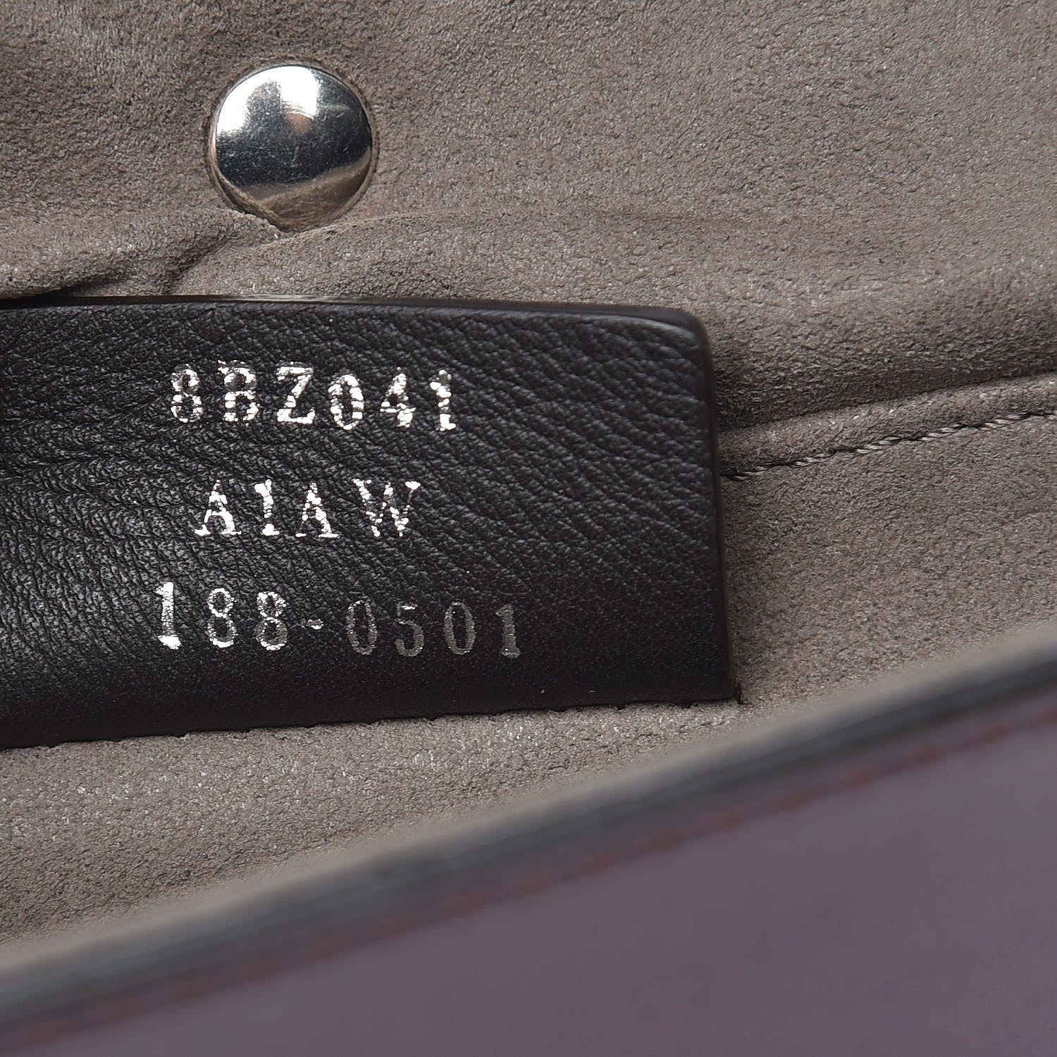 Fendi Vitello Century Pearl Bi-Color Scalloped Mini Back to School Backpack Amarone Black Cherry 8 of 12