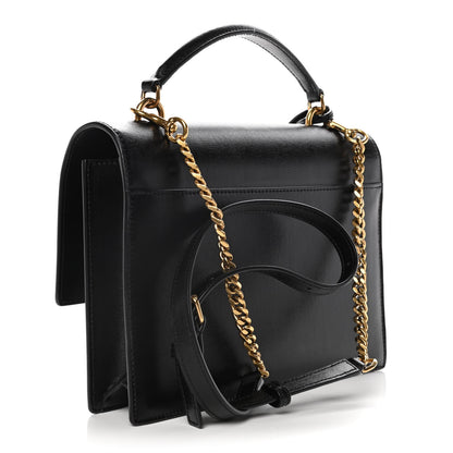 Saint Laurent Smooth Calfskin Medium Monogram Sunset Satchel Black 2 of 19