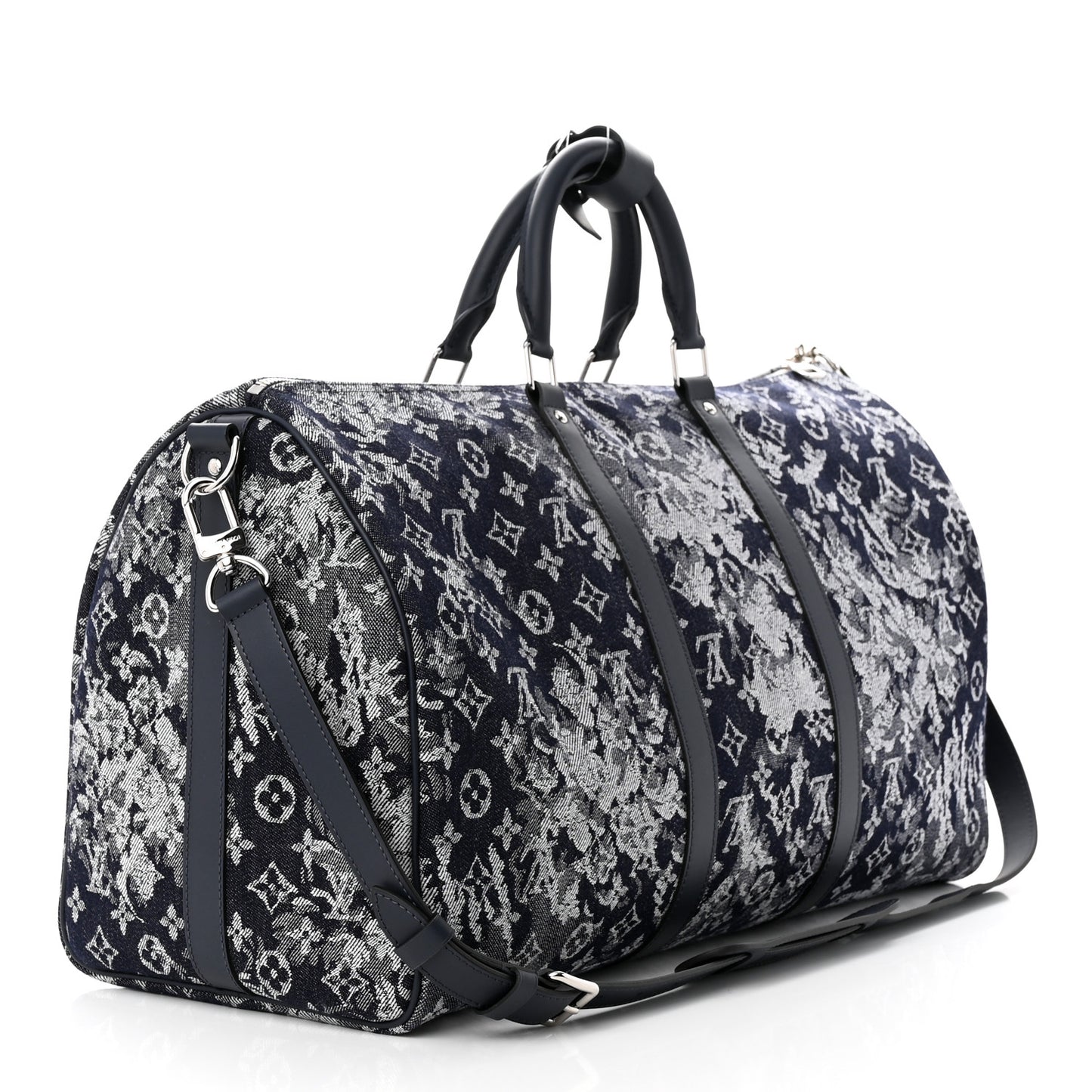 Monogram Tapestry Keepall Bandouliere 50 Bleu