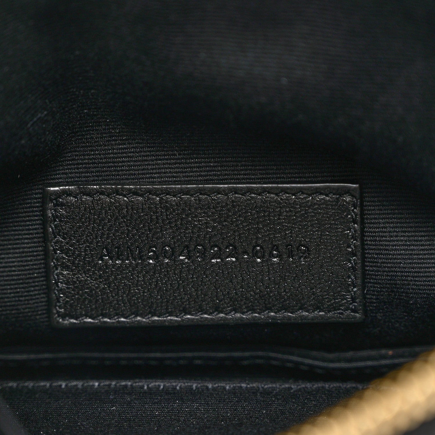 Saint Laurent Grain De Poudre Chevron Monogram Bill Pouch Black 7 of 7