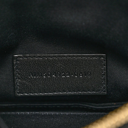 Saint Laurent Grain De Poudre Chevron Monogram Bill Pouch Black 7 of 7