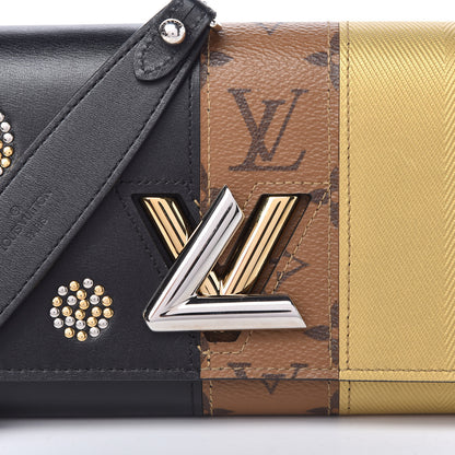 Louis Vuitton Calfskin Reverse Monogram Studded Night Lights Twist Chain Wallet 10 of 10