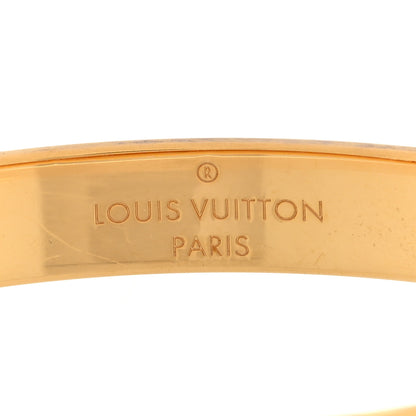 Louis Vuitton Brass Monogram Nanogram Cuff S Gold 8 of 8