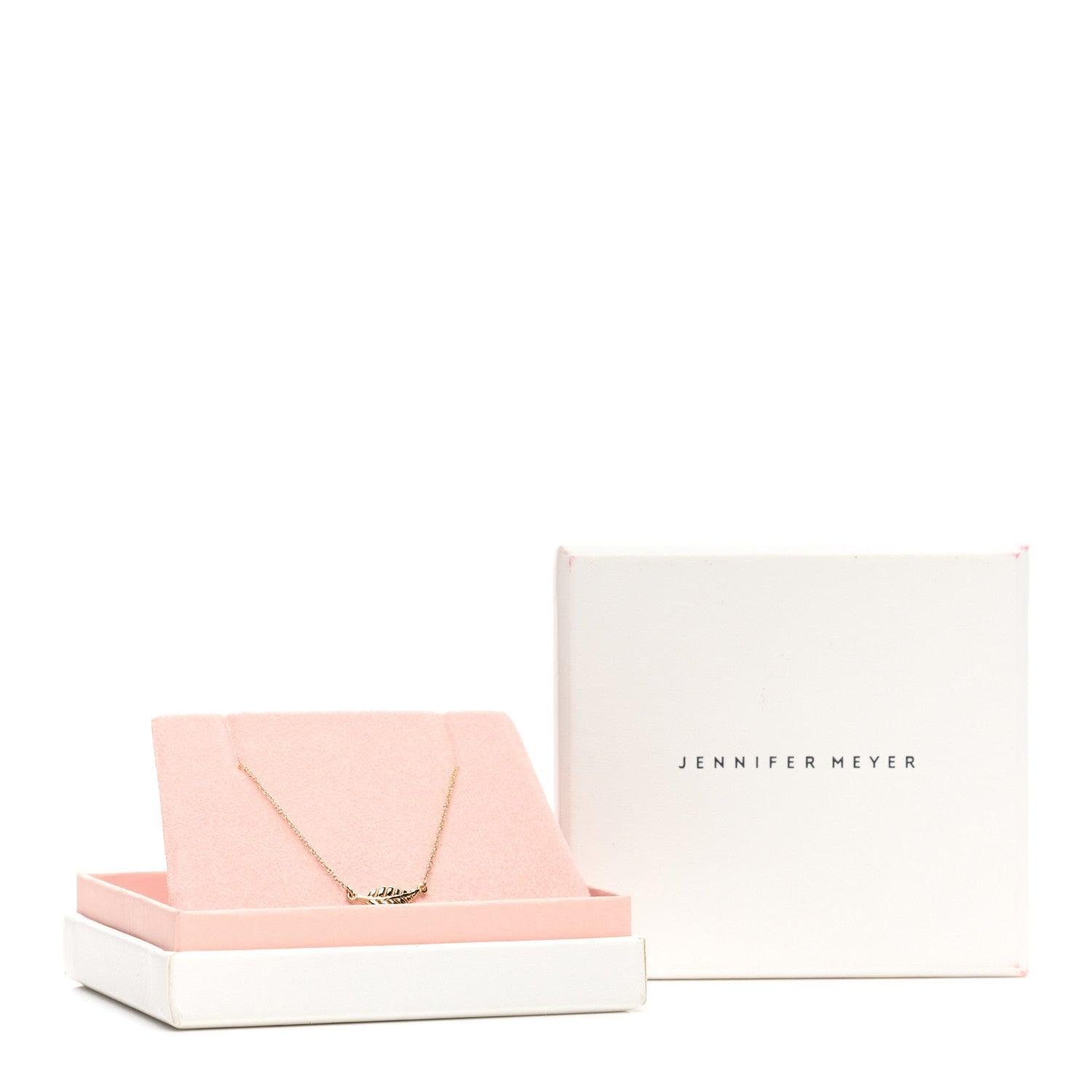 Jennifer Meyer 18K Yellow Gold Mini Leaf Necklace 5 of 5