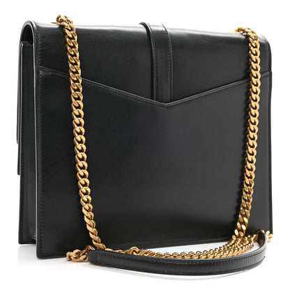 Saint Laurent Smooth Calfskin Monogram Medium Sulpice Shoulder Bag Black 3 of 13