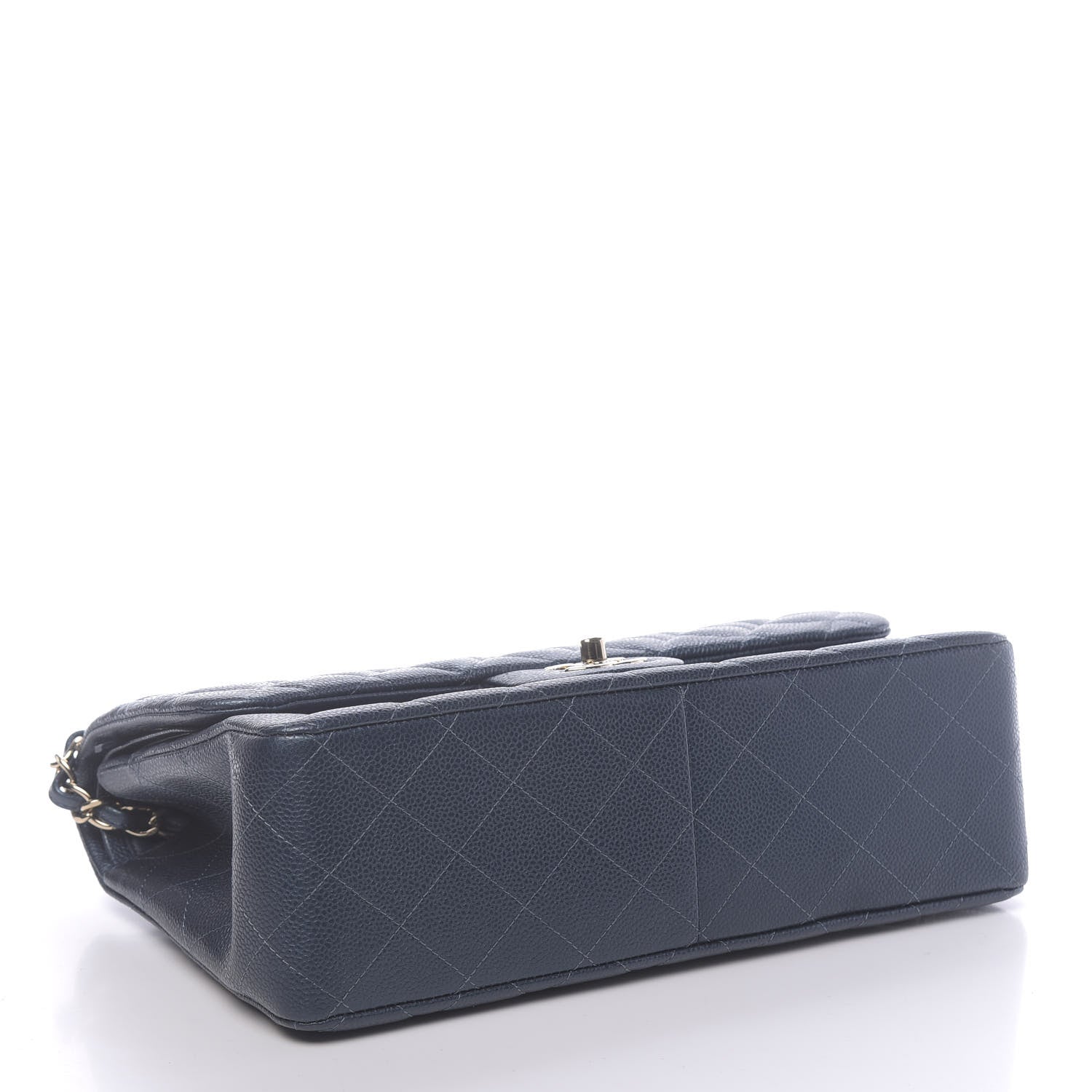 Chanel Iridescent Caviar Quilted Jumbo Double Flap Dark Blue 4 of 12
