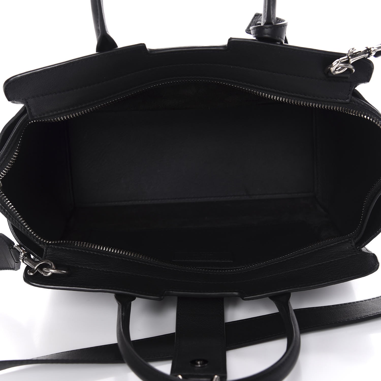 Saint Laurent Smooth Calfskin Studded Baby Monogram Downtown Cabas Black 5 of 11
