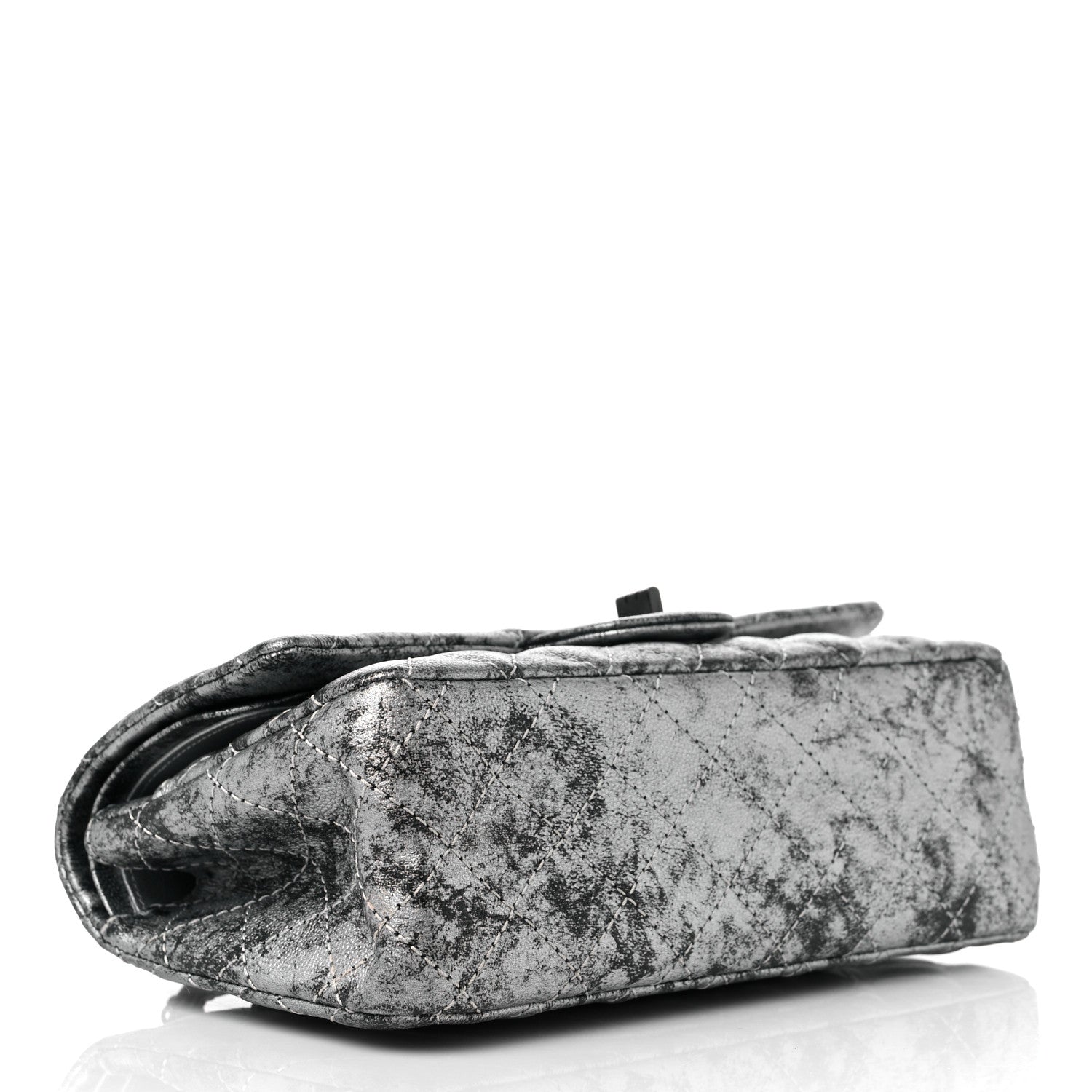 Chanel Metallic Caviar Quilted 2.55 Reissue 226 Flap Silver Black 4 of 10