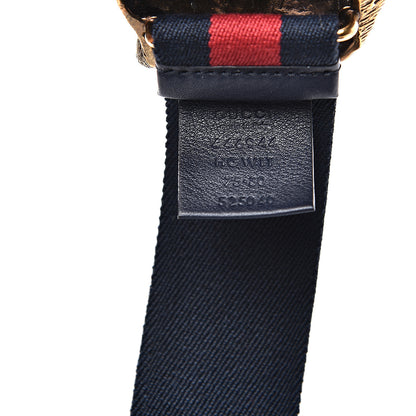 Gucci Web Feline Buckle Belt 75 30 Blue Red 4 of 4