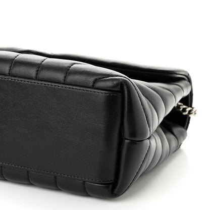 Saint Laurent Calfskin Y Quilted Monogram Small Loulou Chain Satchel Black 10 of 10