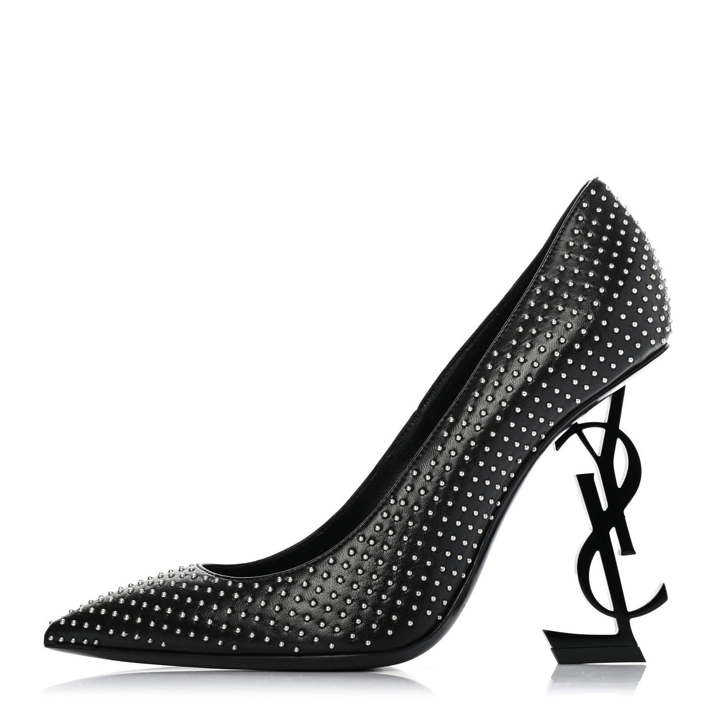 Calfskin Studded Opyum 100 Pumps 35.5 Black