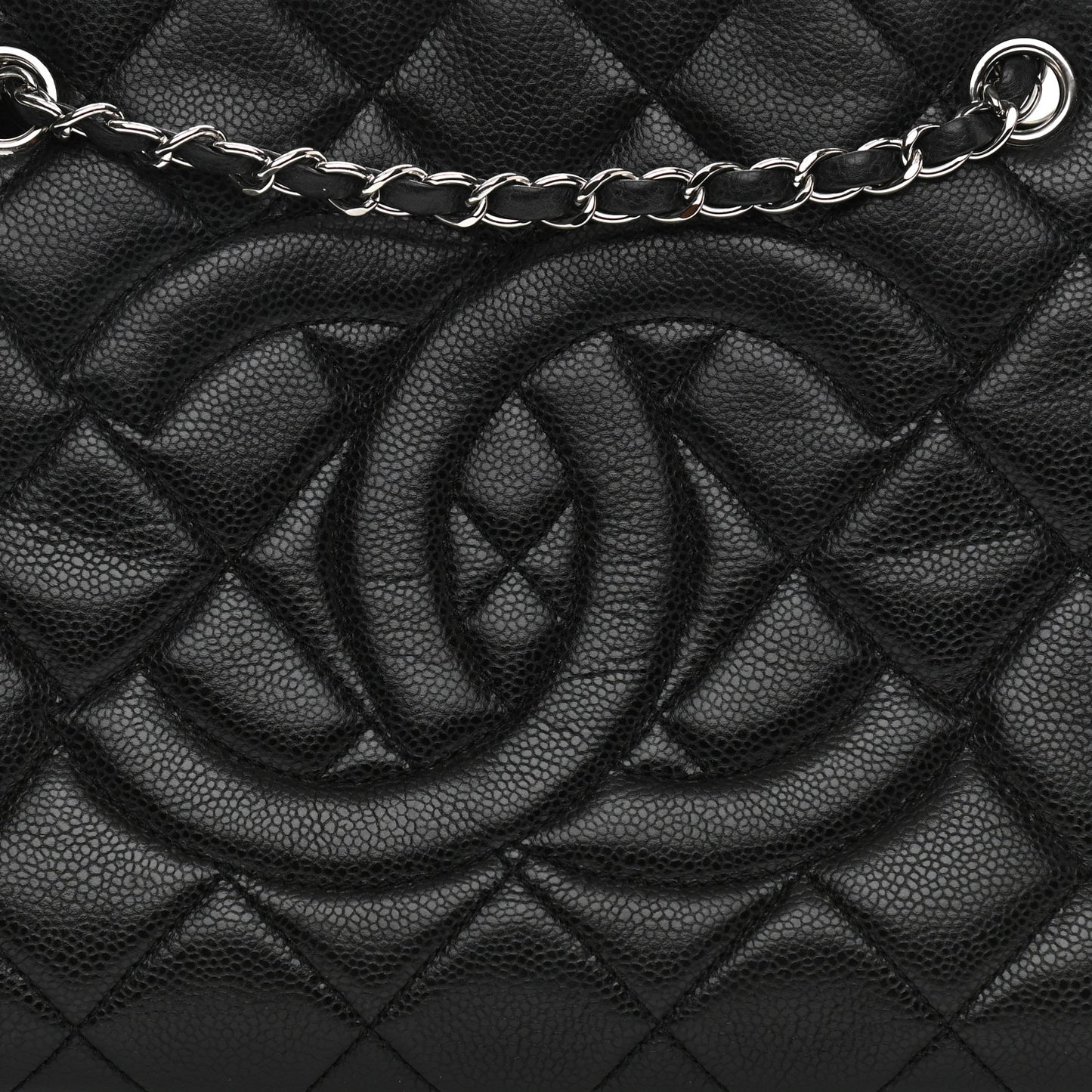 Caviar Quilted CC Timeless Soft Tote Black