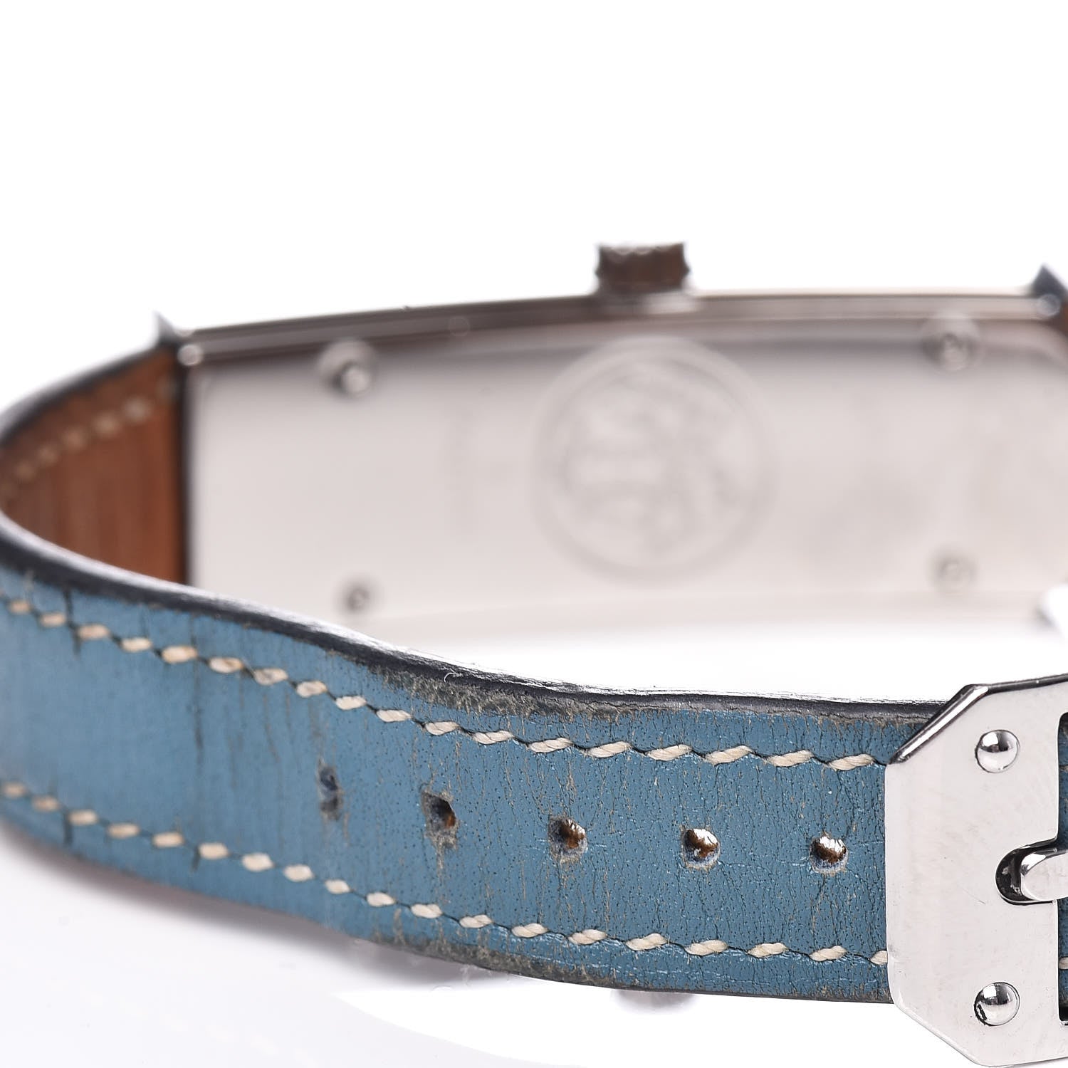 Hermes Stainless Steel Swift 15mm Kelly II Quartz Watch Blue Jean 6 of 9