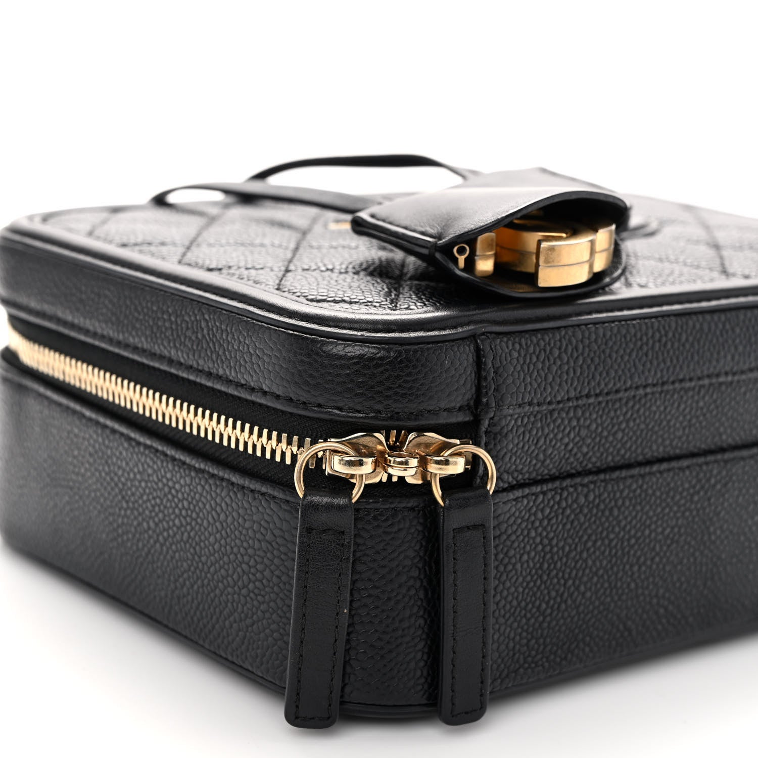 Chanel Caviar Quilted Medium CC Filigree Vanity Case Black 9 of 10