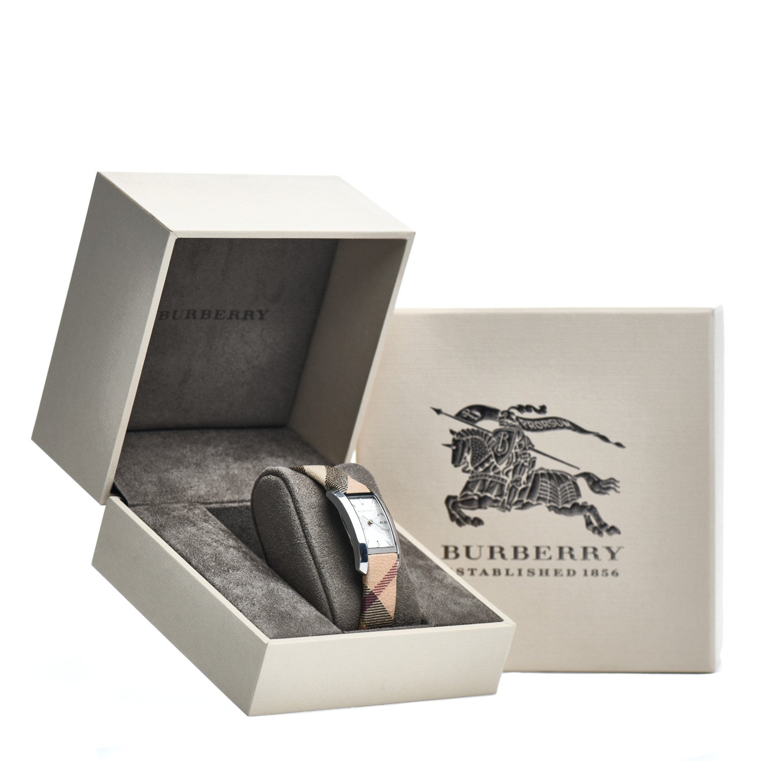 Burberry Stainless Steel Calfskin 20mm Heritage Nova Check Quartz Watch BU9508 5 of 5