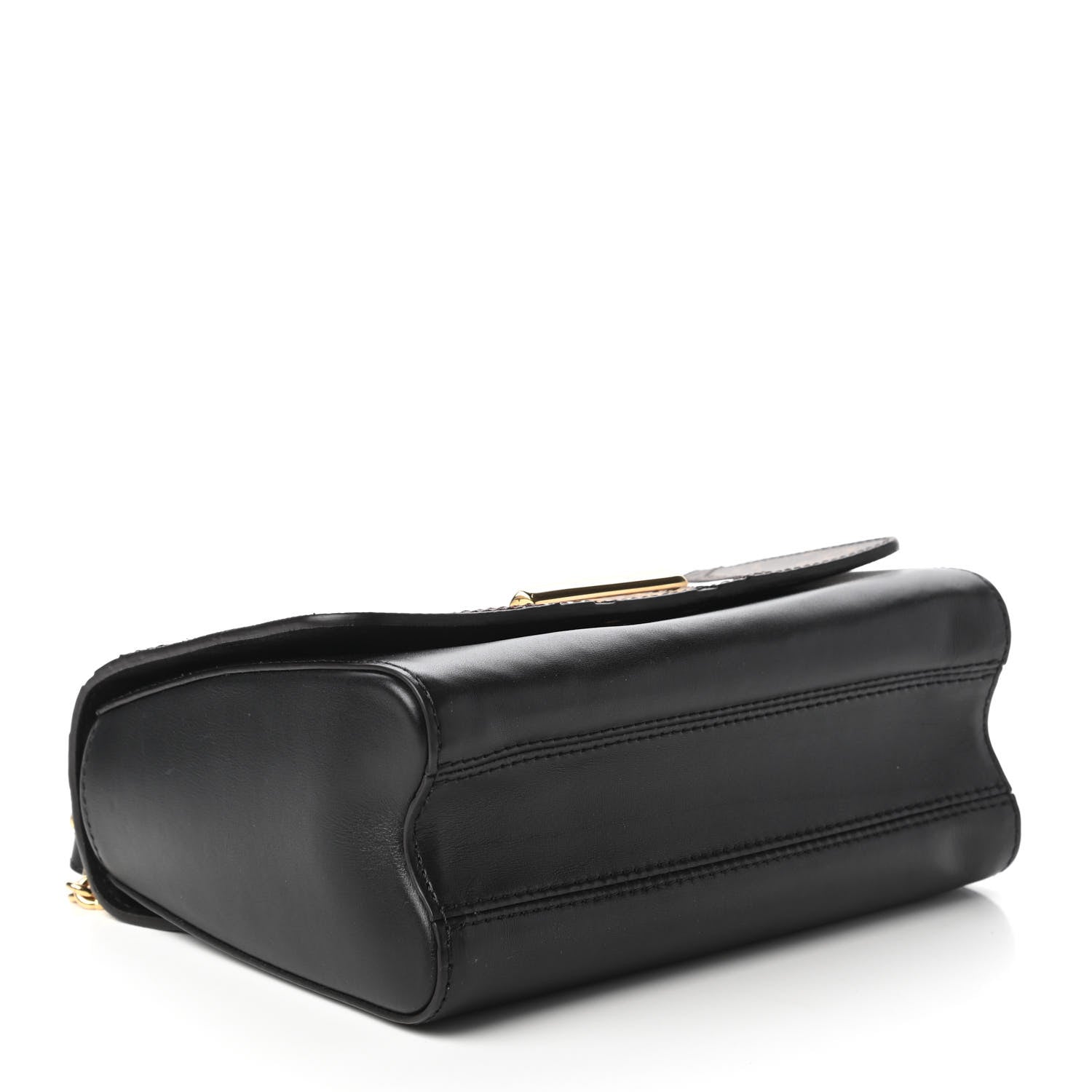 Louis Vuitton Veau Satin Monogram Twist Shoulder Bag MM Black 4 of 11