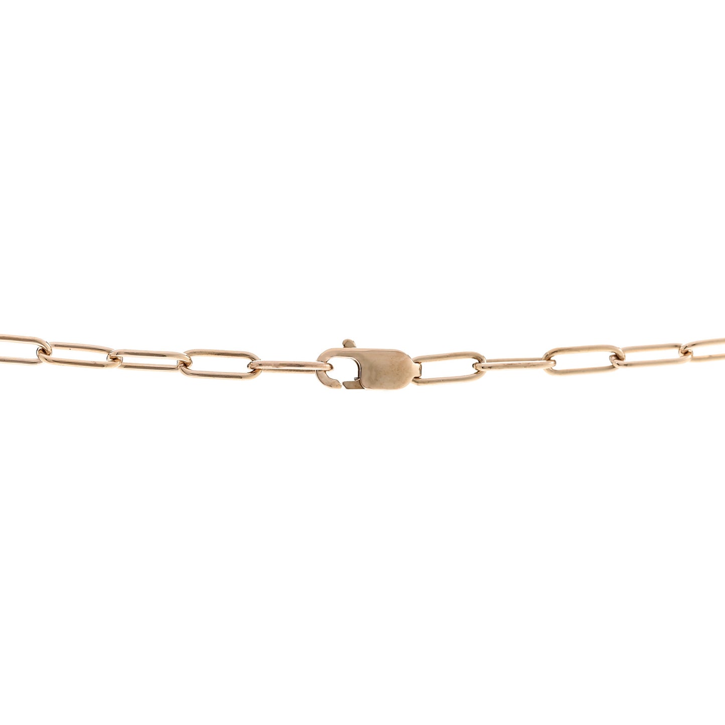 18K Rose Gold Pink Sapphire Small Lock Pendant Necklace