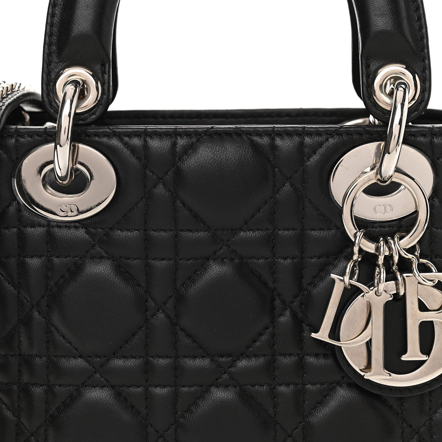 Lambskin Cannage Mini Lady Dior Black