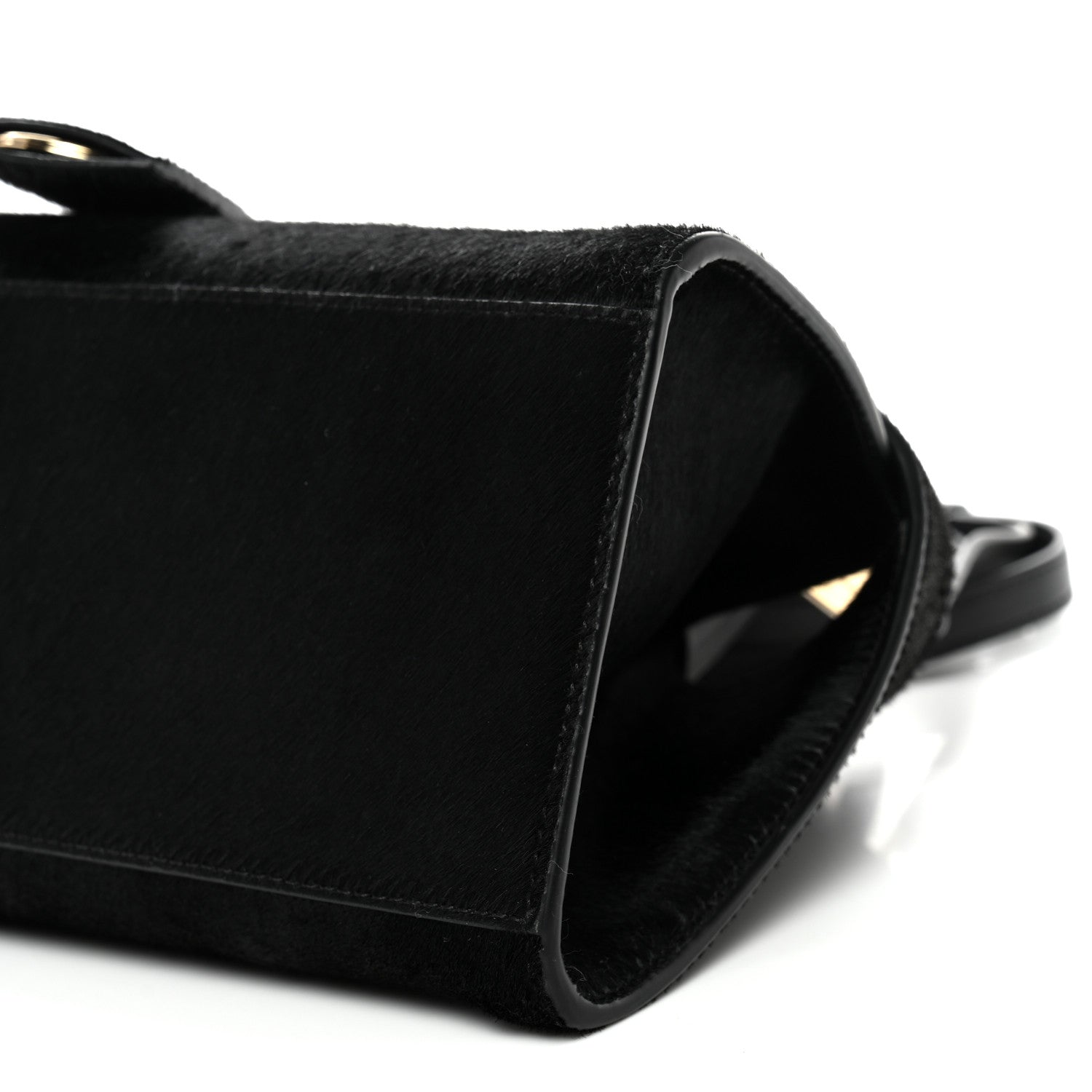 Salvatore Ferragamo Pony Hair Mini Hug Bag Black 9 of 10