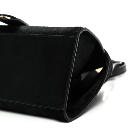 Salvatore Ferragamo Pony Hair Mini Hug Bag Black 9 of 10