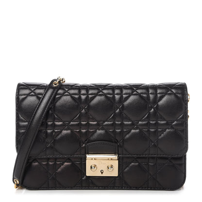 Christian Dior Lambskin Cannage Miss Dior Promenade Pouch Black 1 of 11