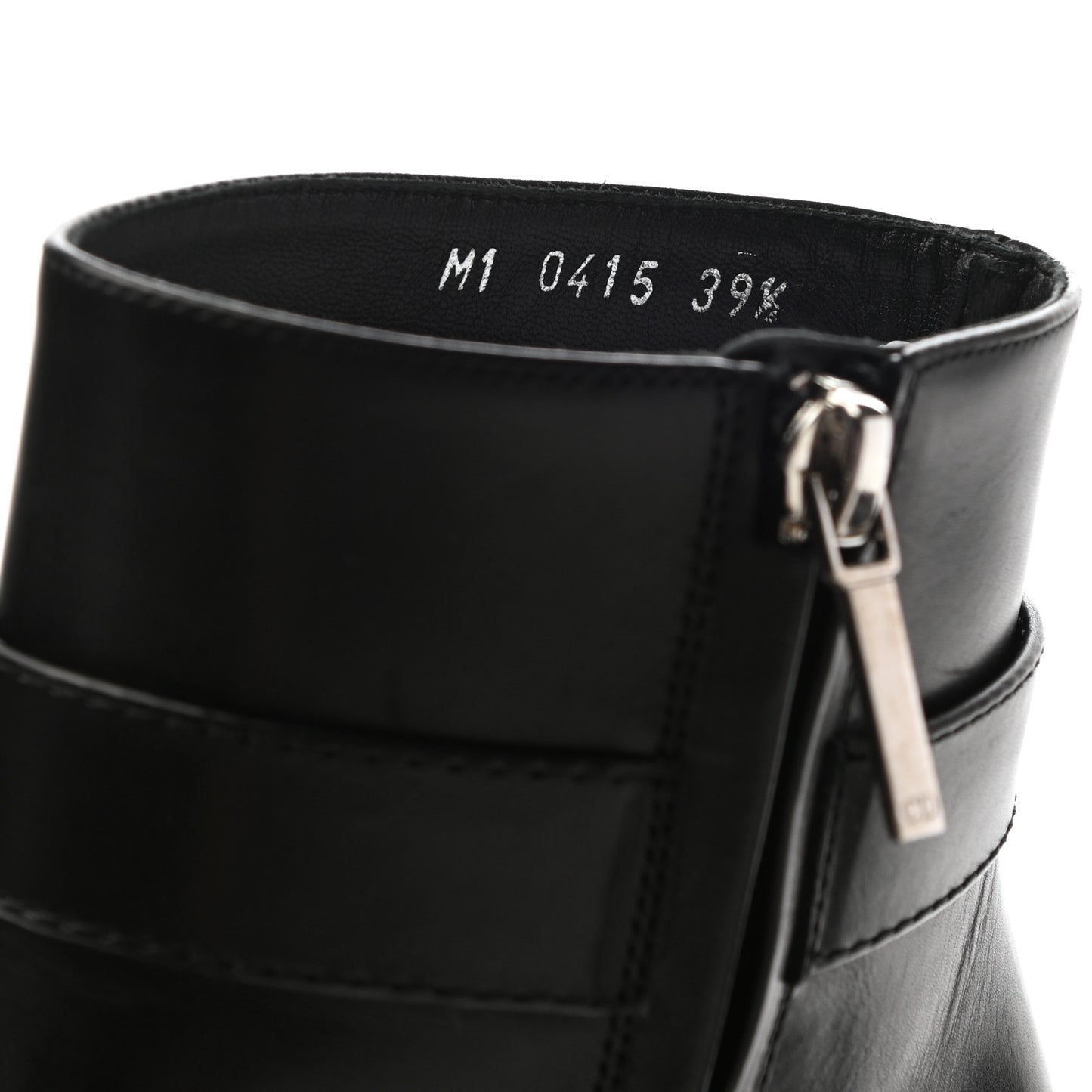 Calfskin Blason Low Boots 39.5 Black