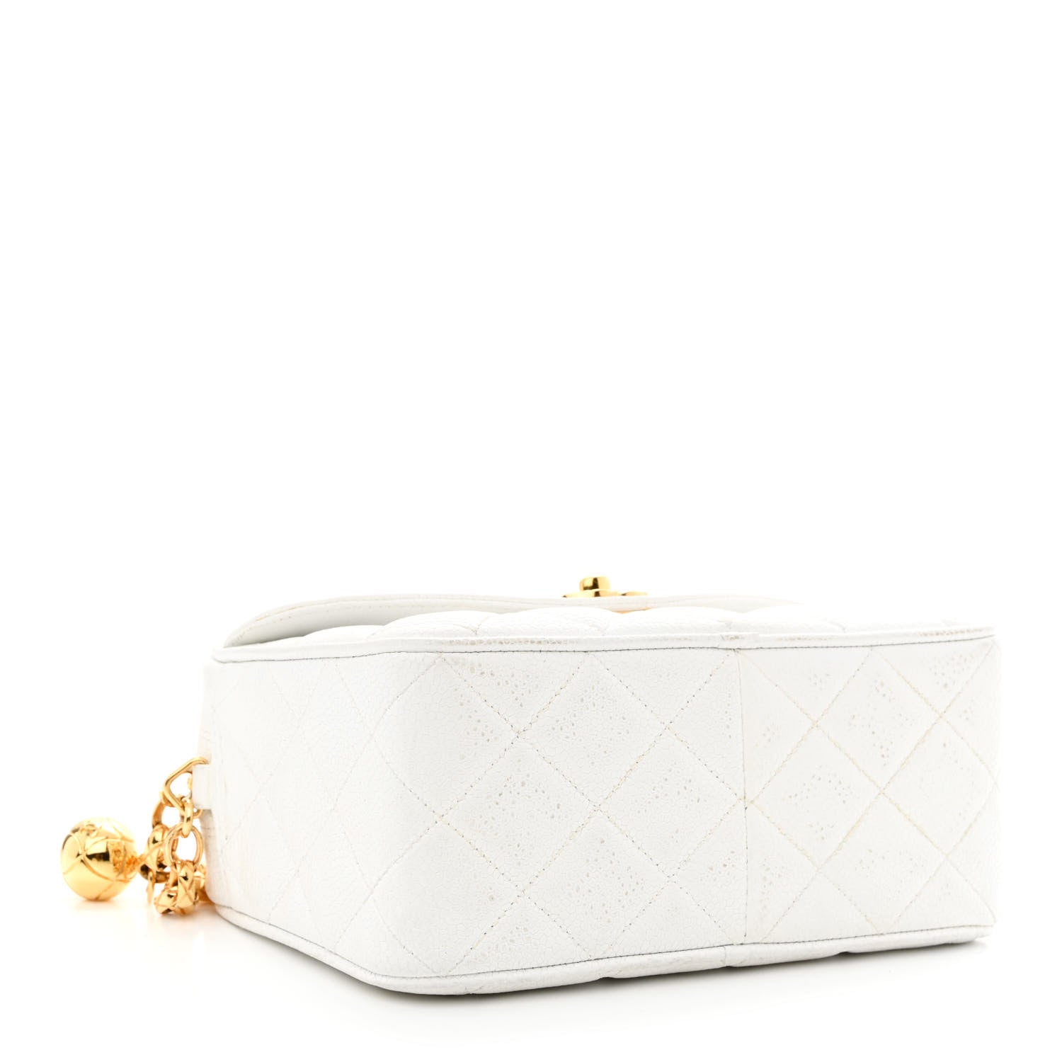 Chanel Caviar Quilted CC Camera Case White 3 of 13