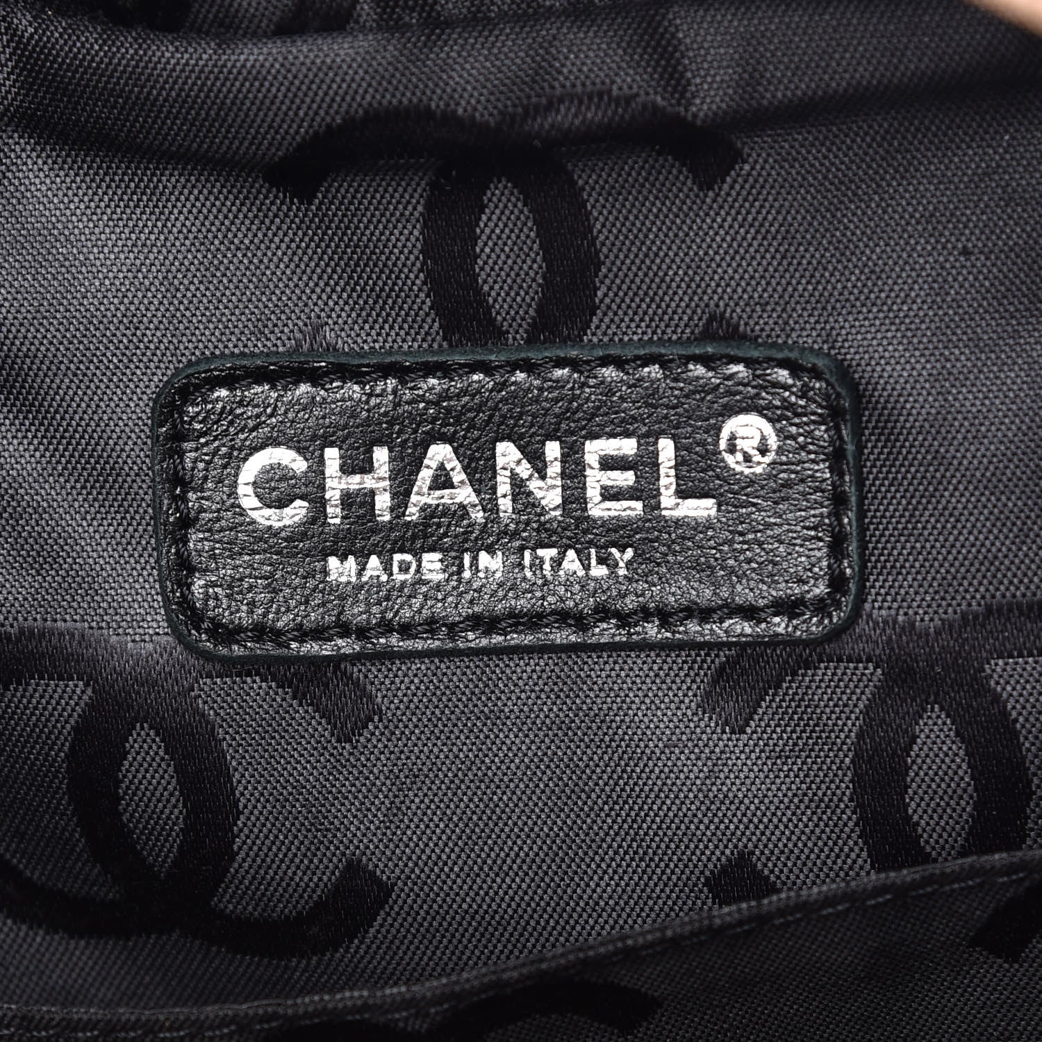 Chanel Calfskin Quilted Large Cambon Multipocket Reporter Beige Black 6 of 10