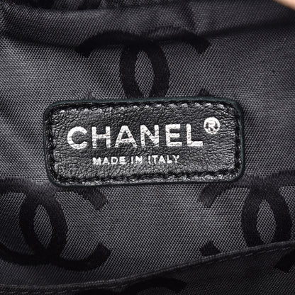 Chanel Calfskin Quilted Large Cambon Multipocket Reporter Beige Black 6 of 10
