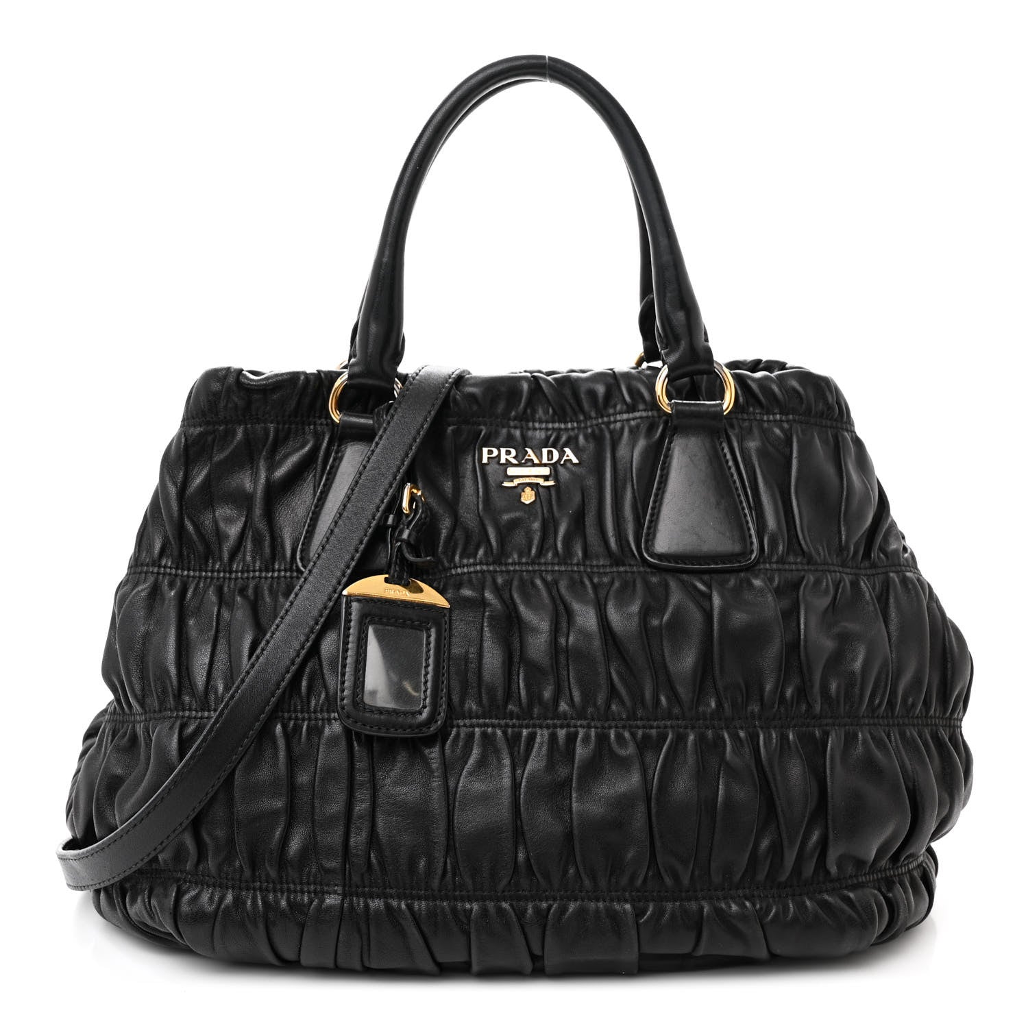 Prada Nappa Gaufre Tote Black 1 of 10
