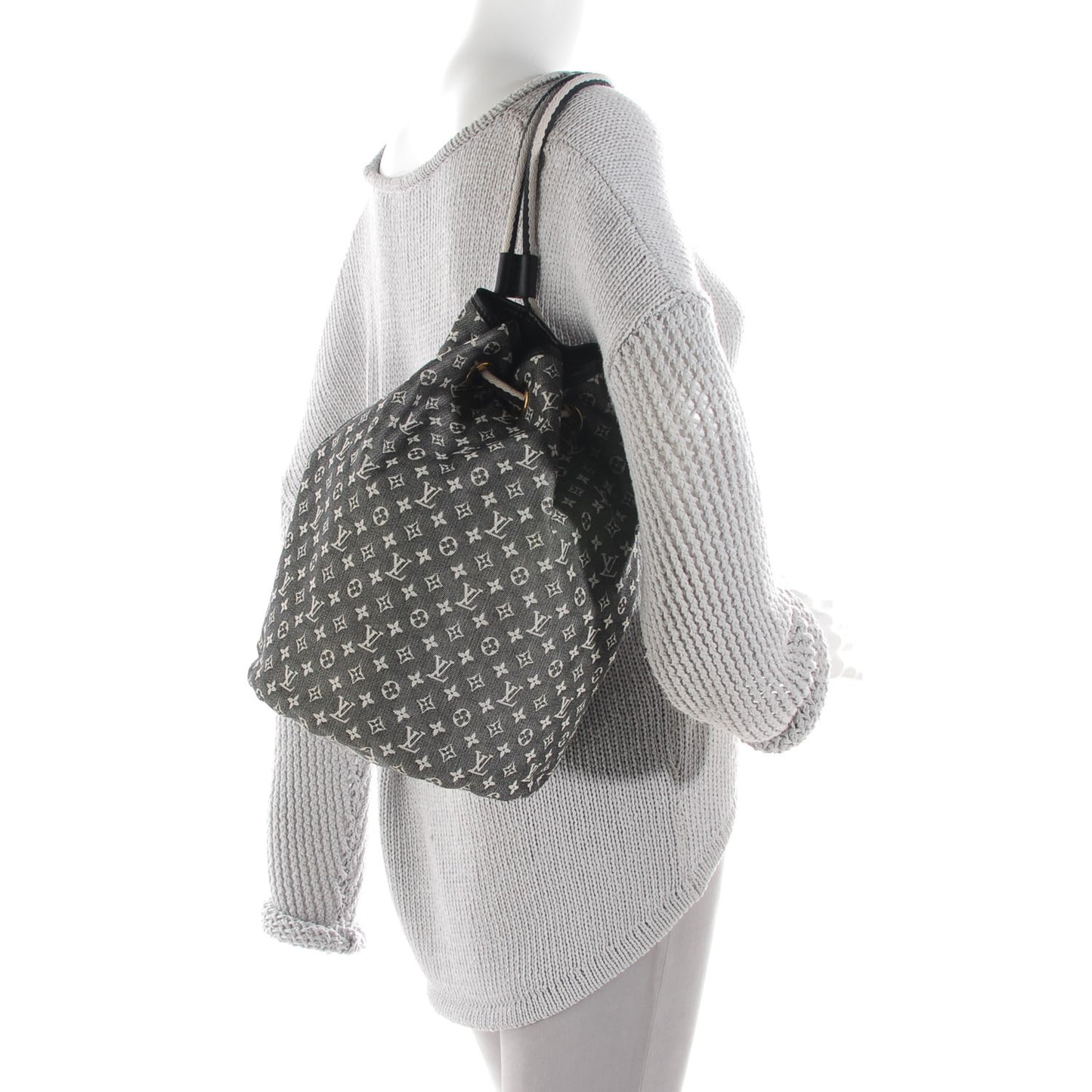 Mini Lin Monogram Betsy Backpack Black