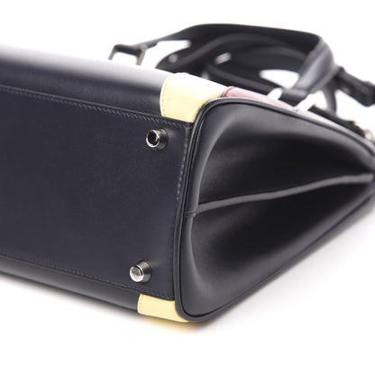 Gucci Smooth Calfskin Medium Zumi Top Handle Bag Blue Romantic Cerise Butter Multicolor 9 of 10