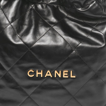 Chanel Shiny Calfskin Quilted Chanel 22 Black 8 of 10