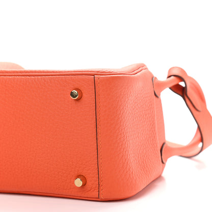 Hermes Taurillon Clemence Mini Lindy 20 Feu 10 of 11
