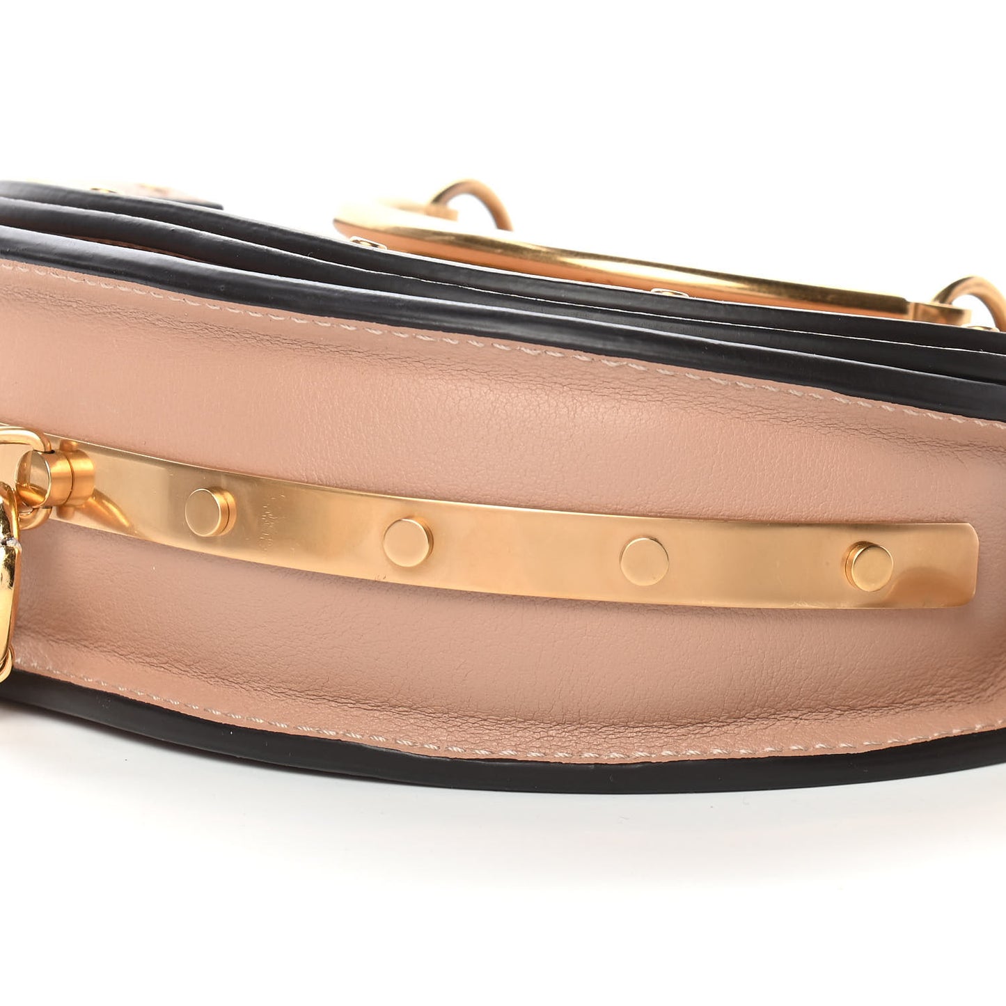 Calfskin Small Nile Bracelet Minaudiere Bag Biscotti Beige