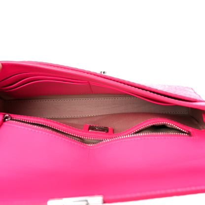 MCM Visetos Monogram Medium Millie Crossbody Bag Neon Pink 4 of 10