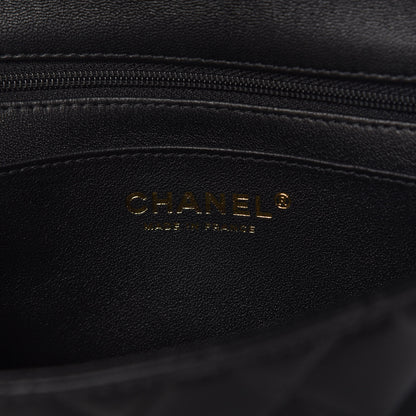 Chanel Lambskin Quilted Mini Top Handle Rectangular Flap Black 8 of 11