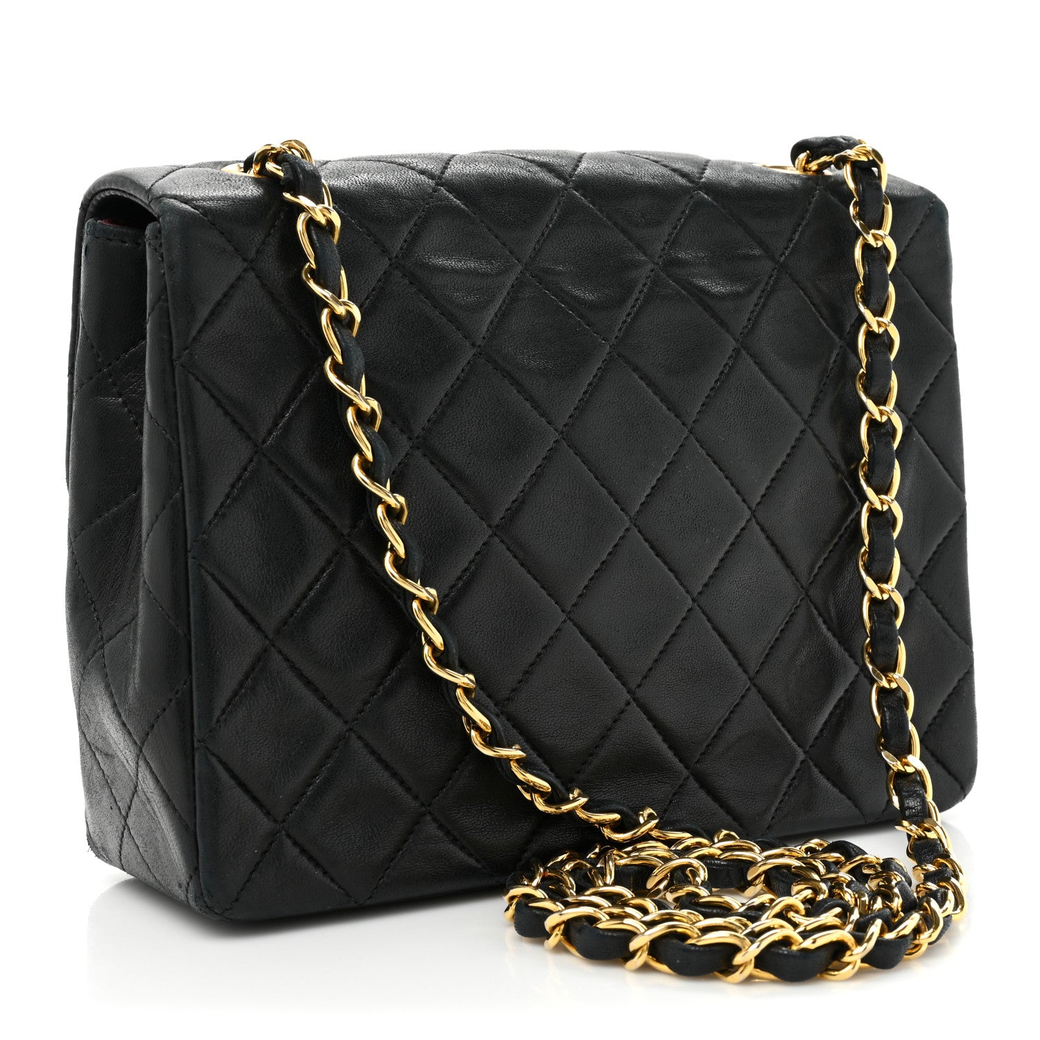 Chanel Lambskin Quilted Mini Square Flap Bag Black 3 of 16