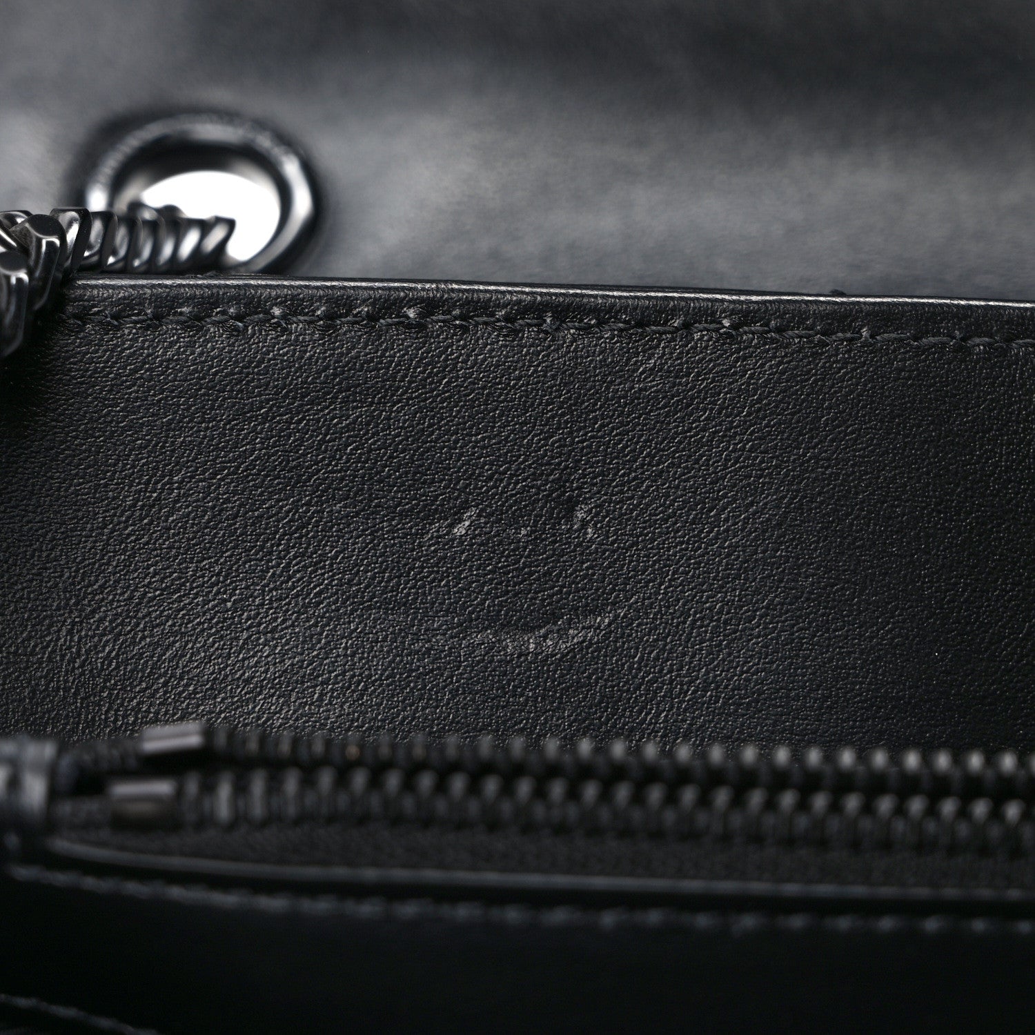 Saint Laurent Calfskin Y Quilted Monogram Monochrome Medium Loulou Chain Satchel Black 10 of 10