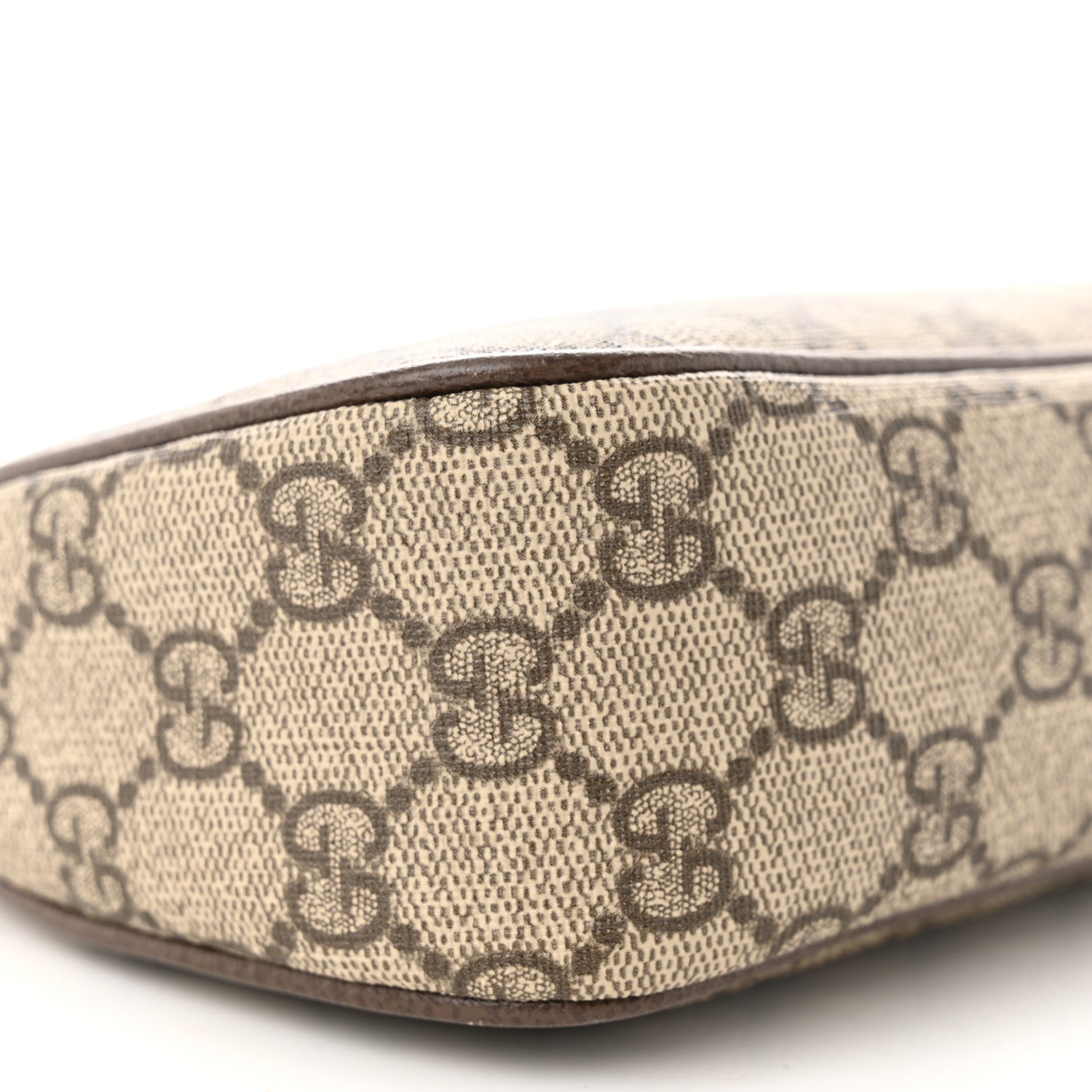 Gucci GG Supreme Monogram Textured Dollar Calfskin Web Small Ophidia GG Handbag Beige Ebony New Acero 9 of 10
