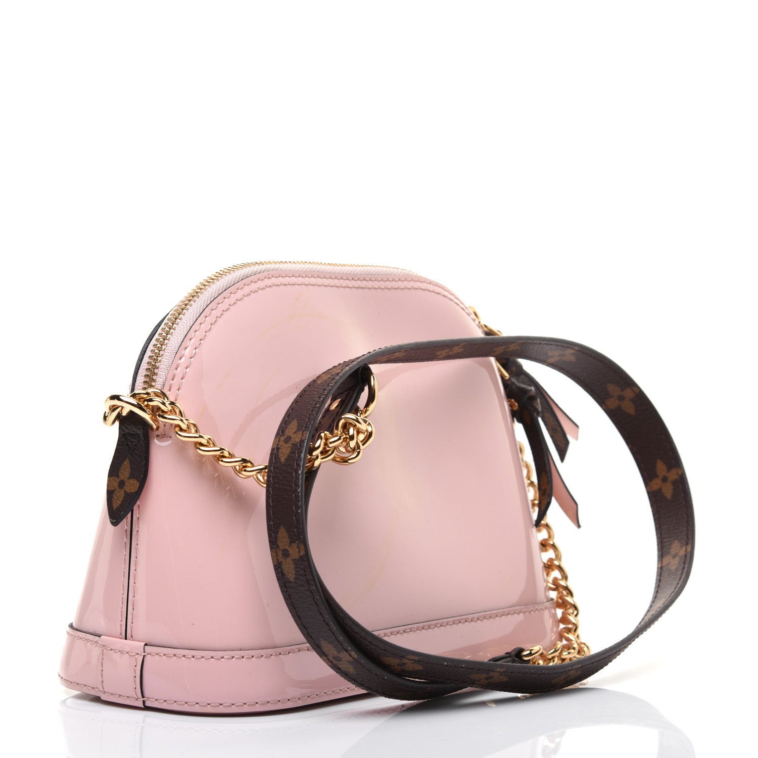 Louis Vuitton Vernis Monogram Alma Mini Rose Ballerine 1 of 21