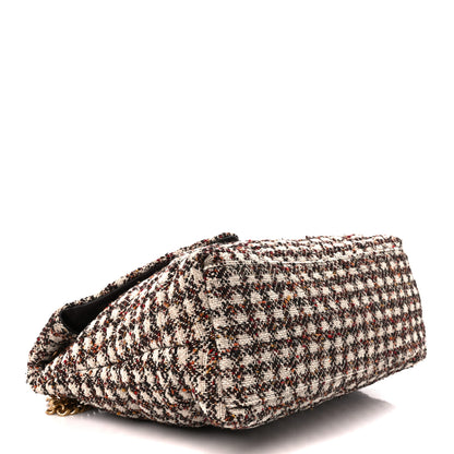 Saint Laurent Tweed Matelasse Medium Loulou Monogram Chain Satchel Beige Multicolor 4 of 11