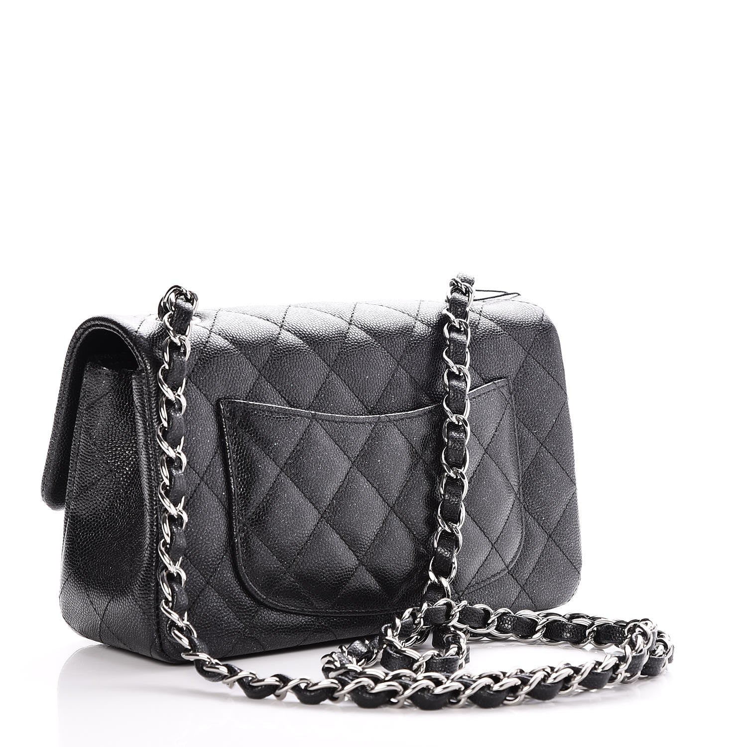 Chanel Iridescent Caviar Quilted Mini Rectangular Flap Black 3 of 9