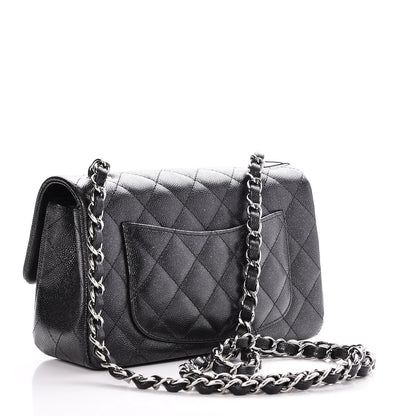 Chanel Iridescent Caviar Quilted Mini Rectangular Flap Black 3 of 9