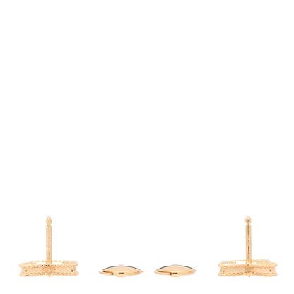 Van Cleef & Arpels 18K Yellow Gold Mother of Pearl Sweet Alhambra Butterfly Earrings 3 of 7