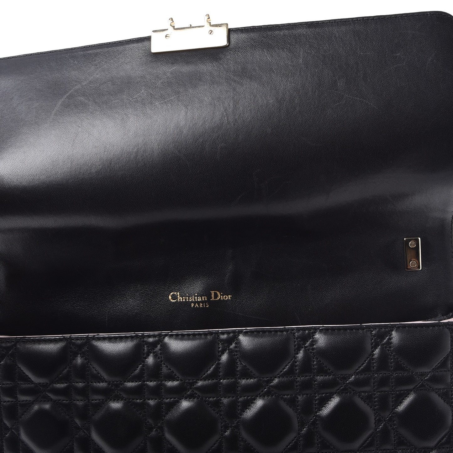 Lambskin Cannage Large Miss Dior Flap Black