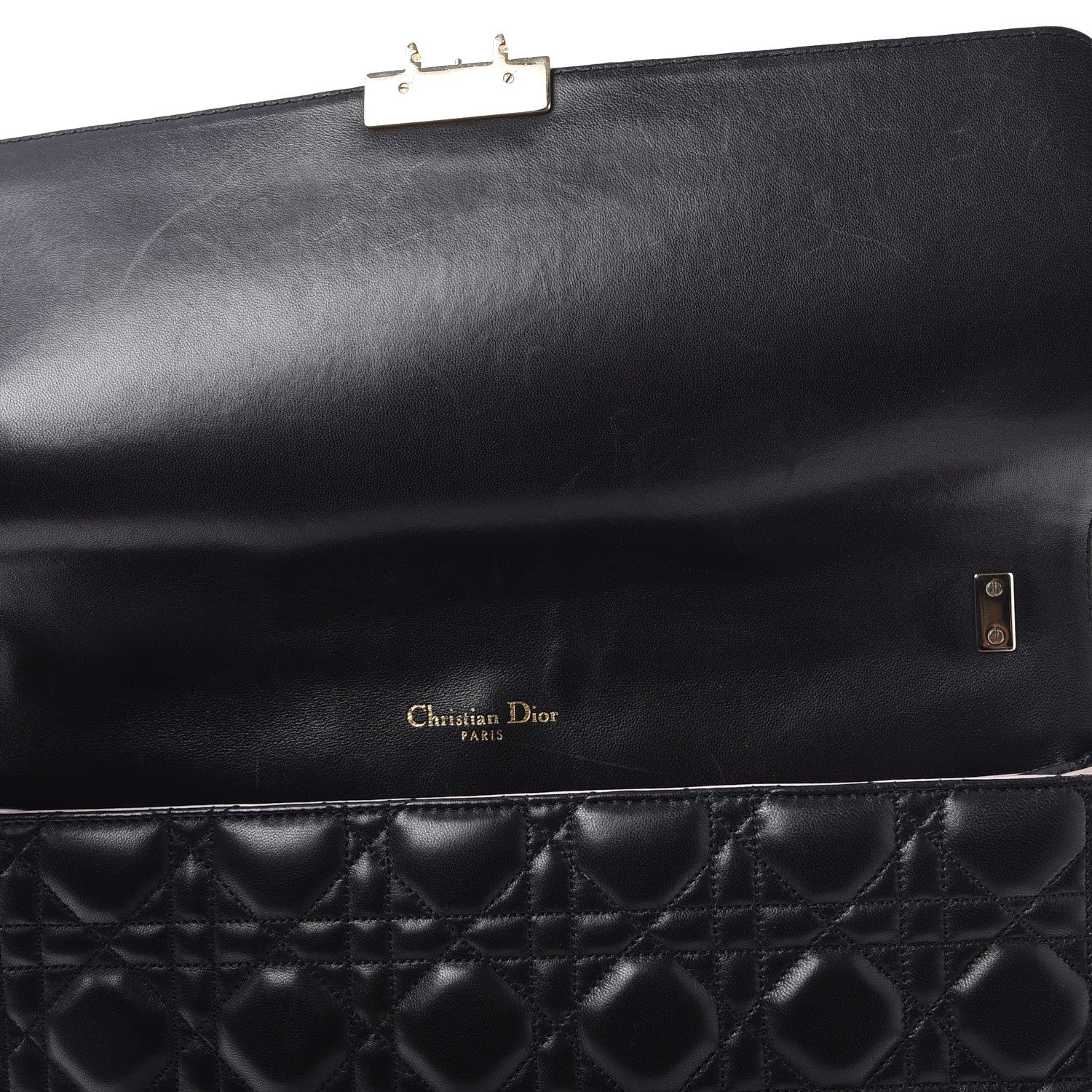 Christian Dior Lambskin Cannage Large Miss Dior Flap Black 9 of 9