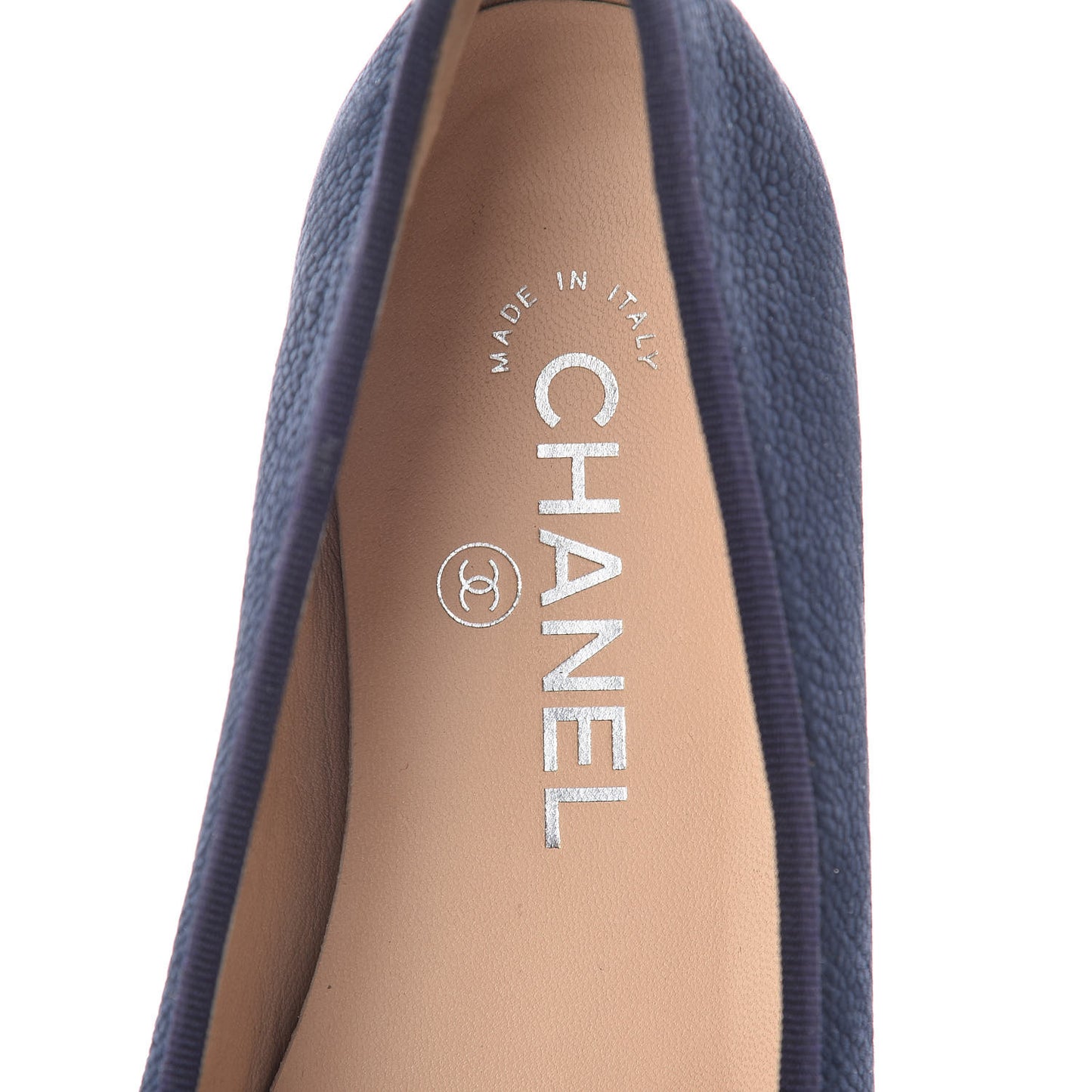 Nubuck Cap Toe CC Ballerina Flats 37 Marine