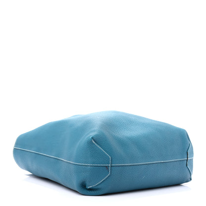 Hermes Taurillon Clemence Double Sens 36 Reversible Tote Bleu Sapphire Izmir 6 of 13